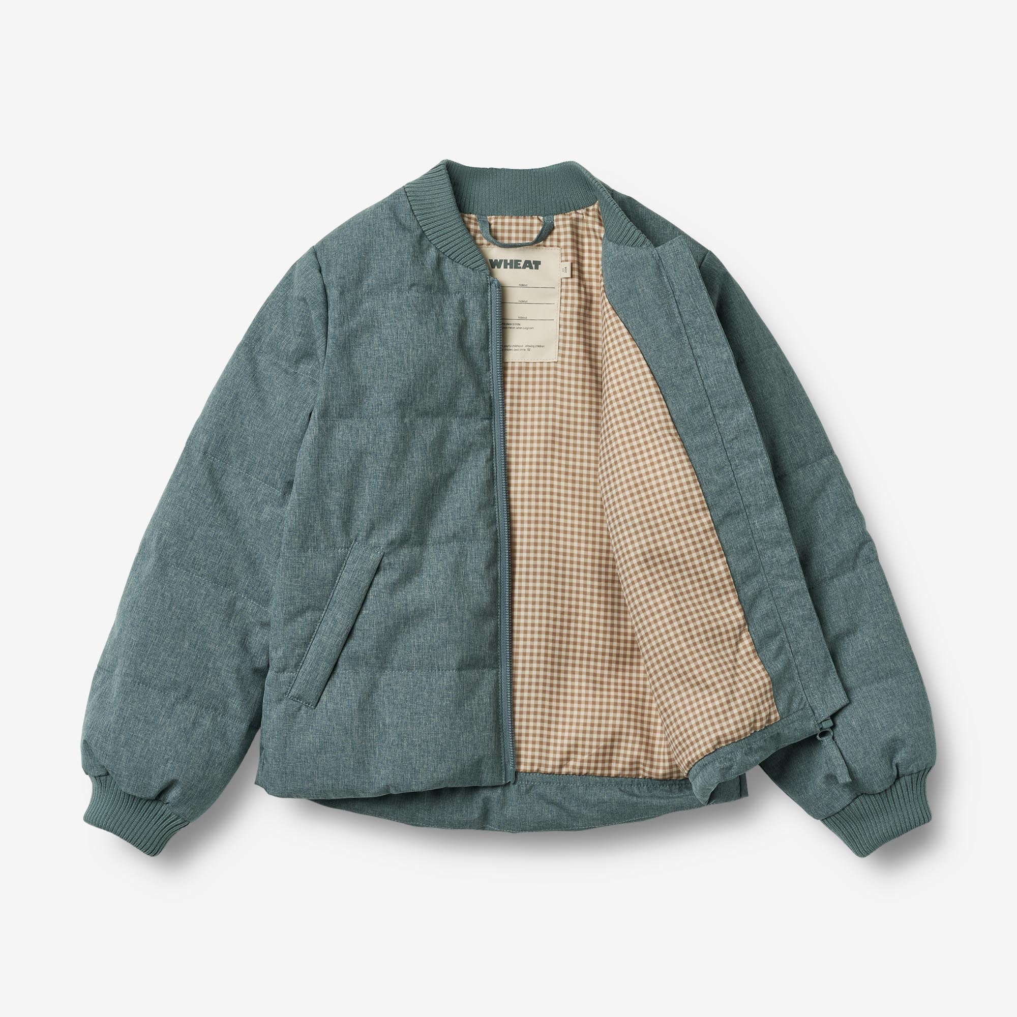 wheat-malo-puffer-jacke-kinder-navy-melange-recycelt image 3