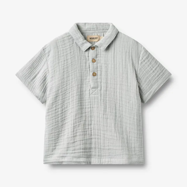 wheat-clothing-shirt-s-s-svend-hemd-light-blue-bio-baumwolle image 1