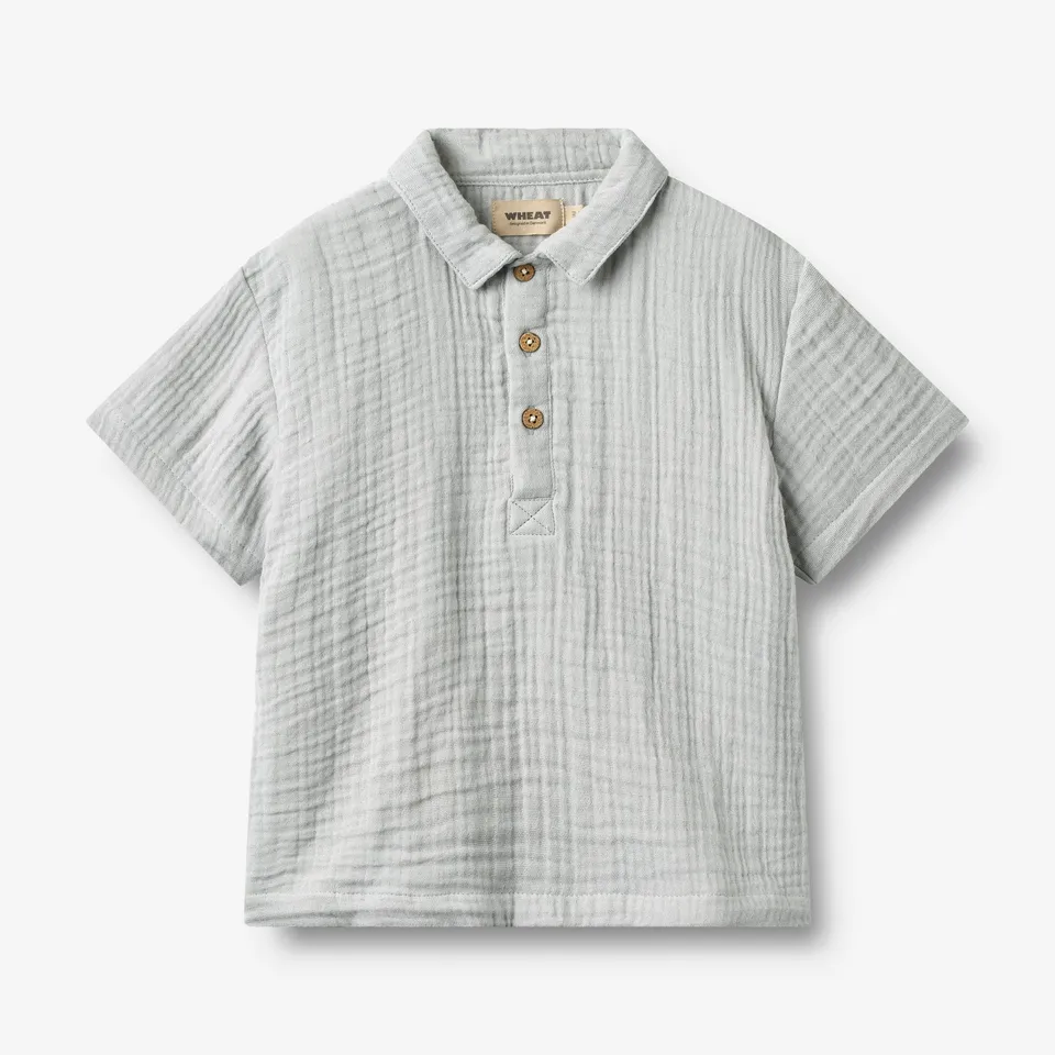 wheat-clothing-shirt-s-s-svend-hemd-light-blue-bio-baumwolle image 1