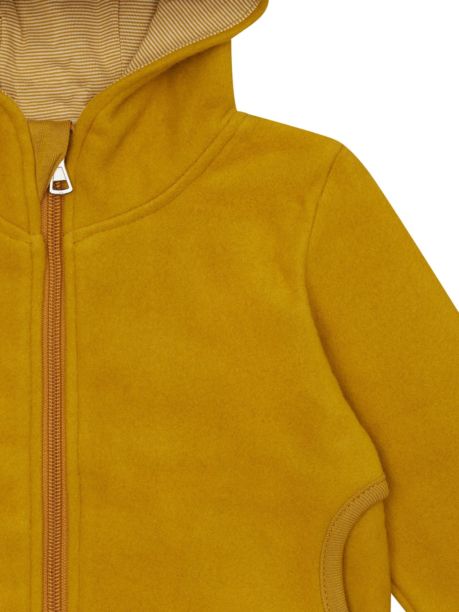 loud-proud-classics-baumwoll-fleece-jacke-curry-kapuze image 3