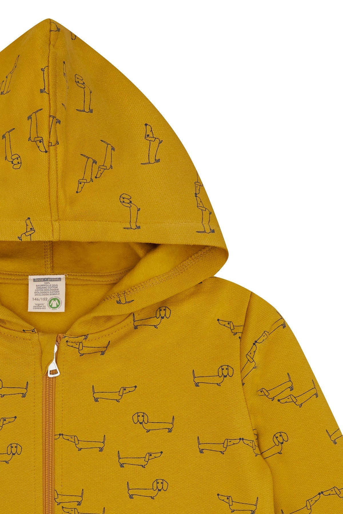loud-proud-classics-sweatjacke-kapuze-kinder-oregano-dackel image 3