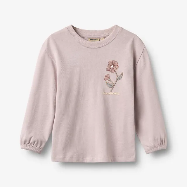 wheat-sira-langarmshirt-soft-lilac-bio-baumwolle-print image 1