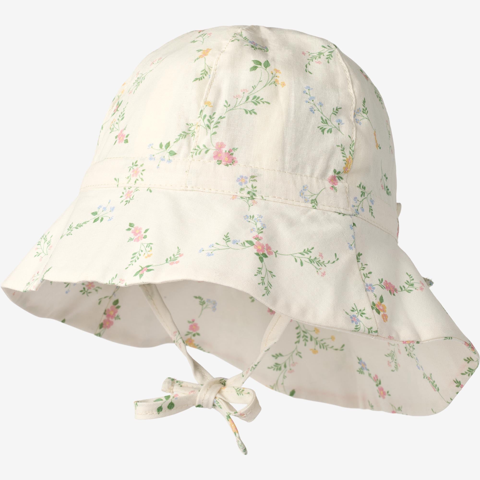 wheat-chloe-sunhat-sonnenhut-ivory-checked-flowers image 1