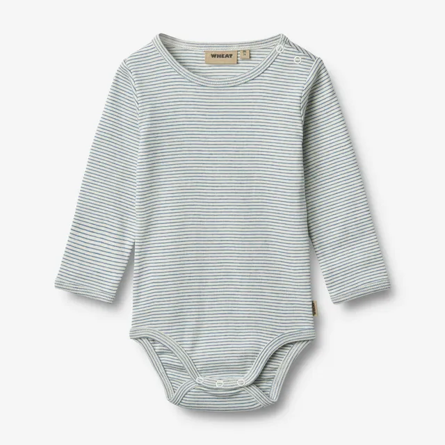 wheat-berti-body-langarm-blue-stripe-bio-baumwolle-baby image 1