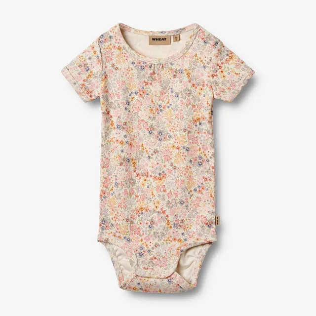 wheat-linette-body-kurzarm-bright-flowers-bio-baumwolle image 1