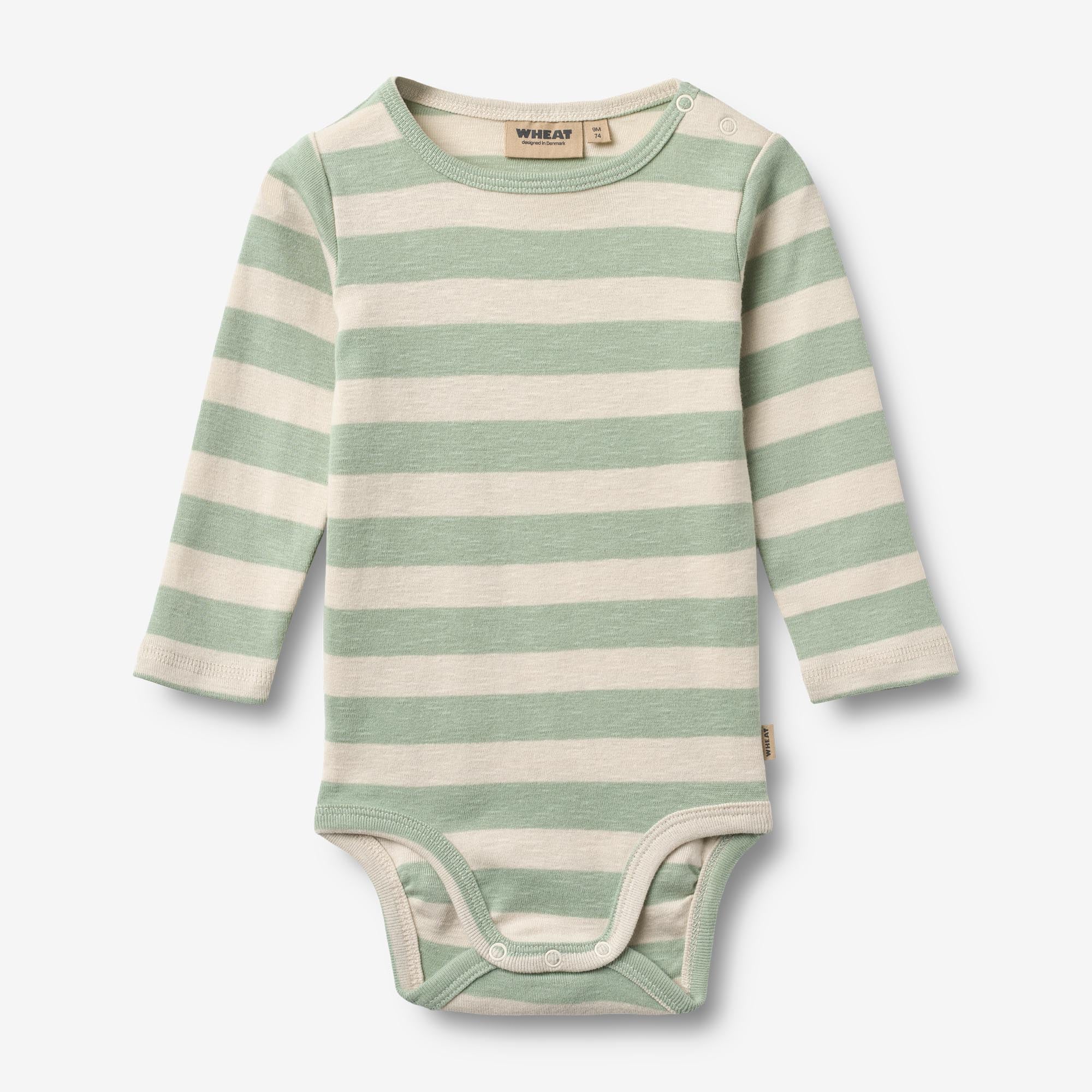 wheat-freddie-body-langarm-baby-mint-stripe-bio image 1