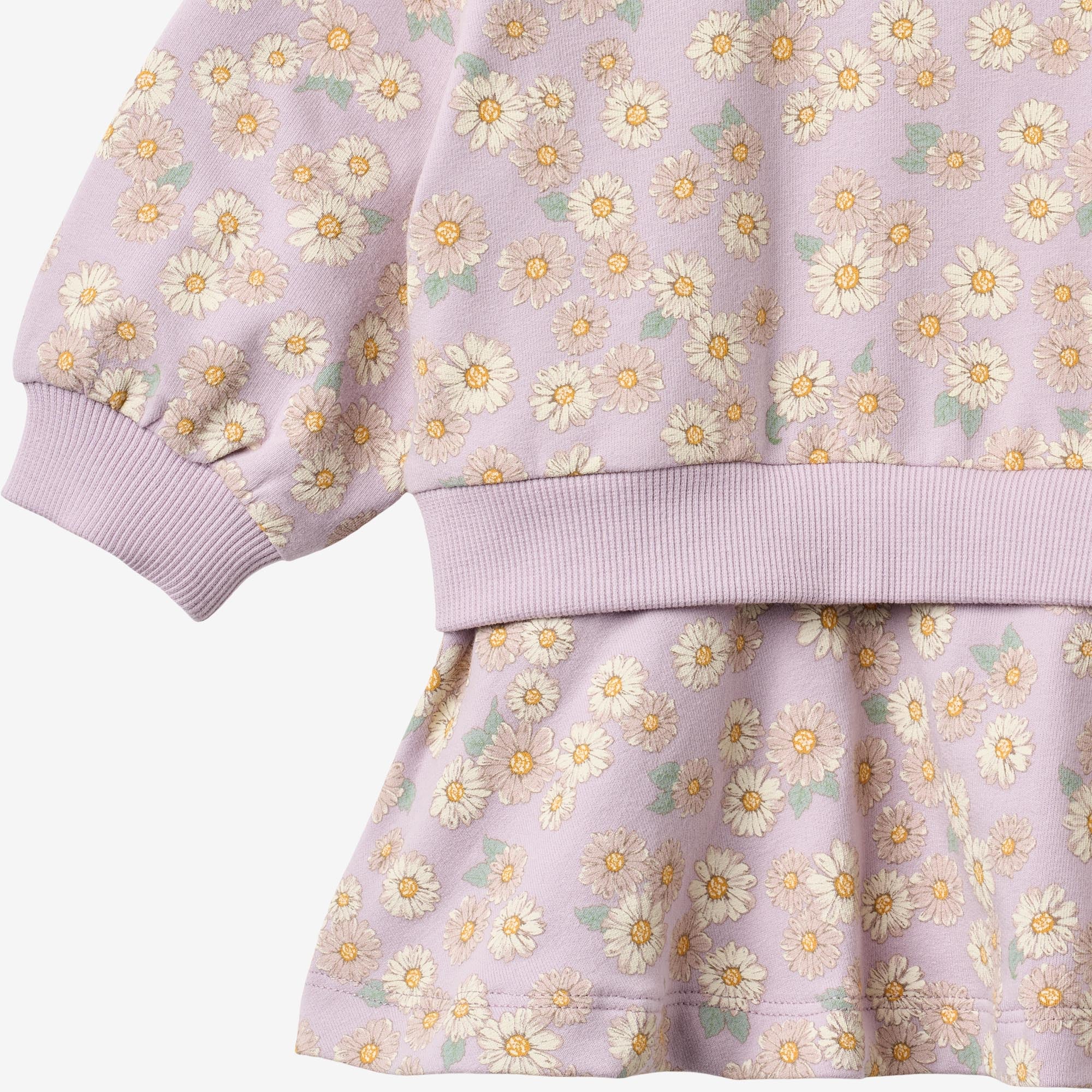 wheat-maggie-sweatkleid-lavender-daisies-bio-baumwolle image 3