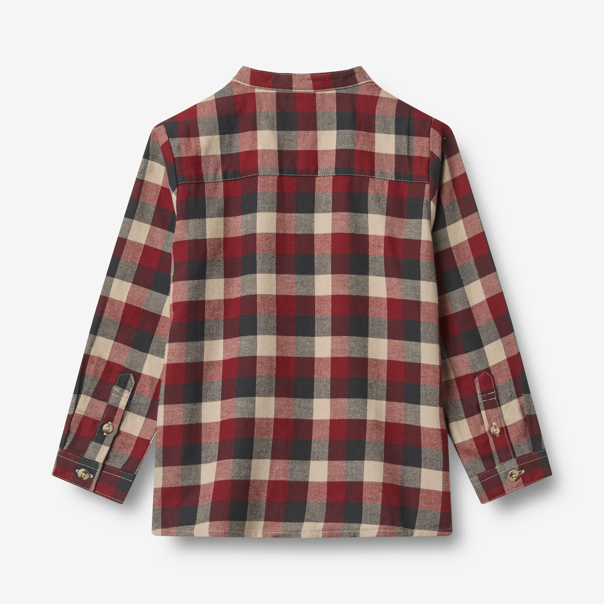 wheat-willum-hemd-red-blue-check-flanell-bio image 3
