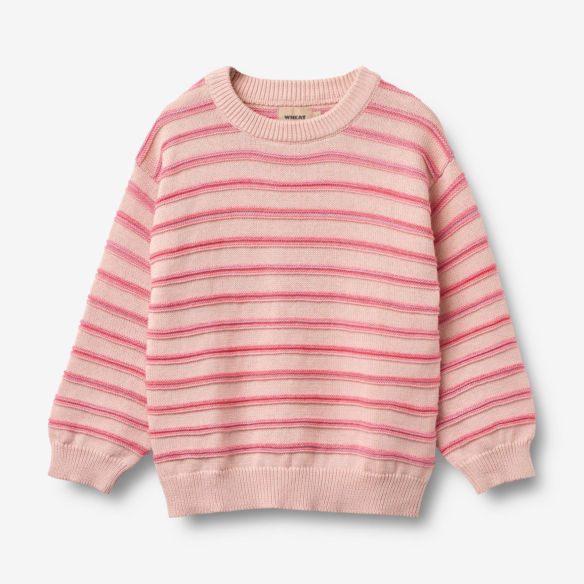 wheat-harlow-jacquard-pullover-powder-stripe-biobaumwolle image 1