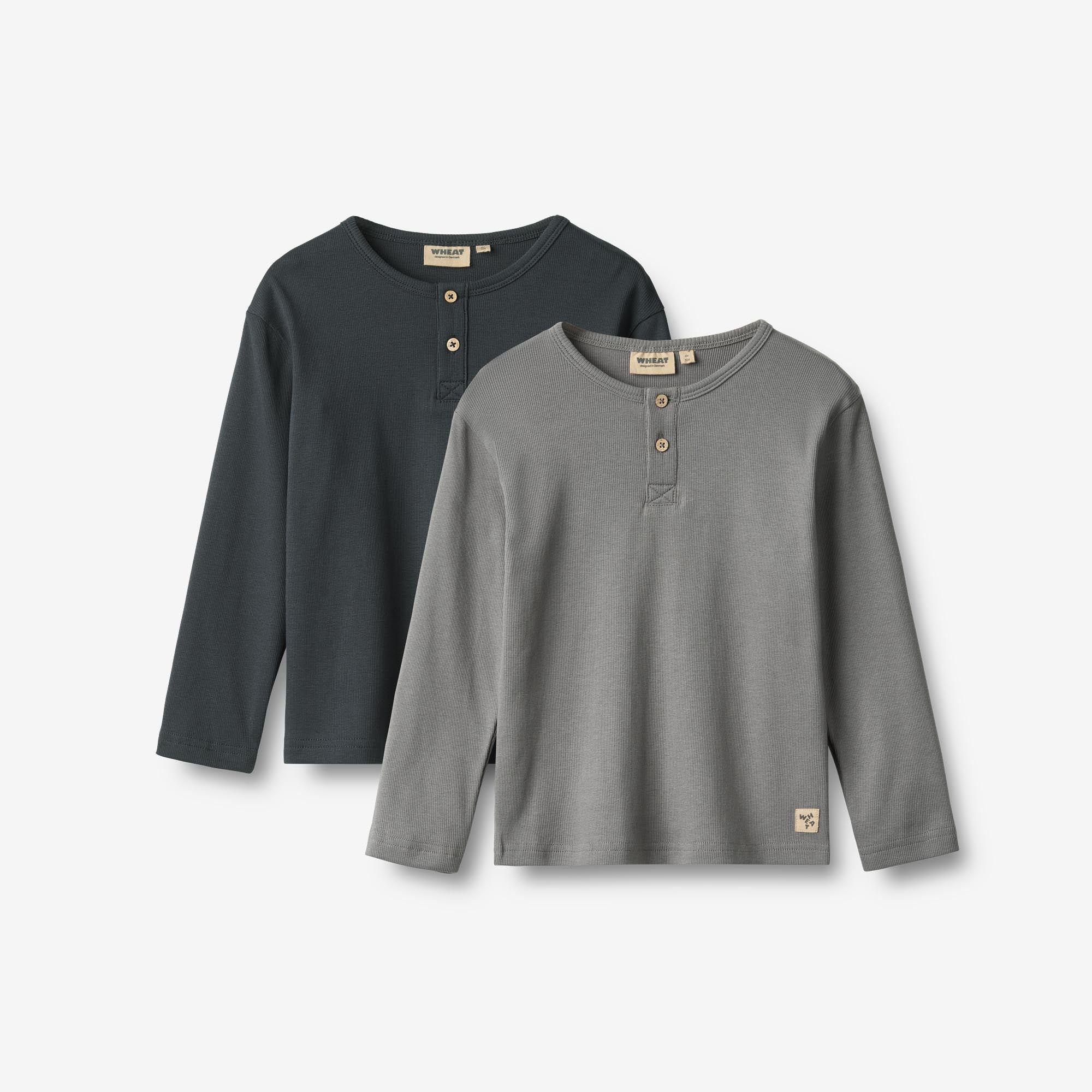 wheat-morris-langarmshirt-flint-bio-baumwolle-henley image 1