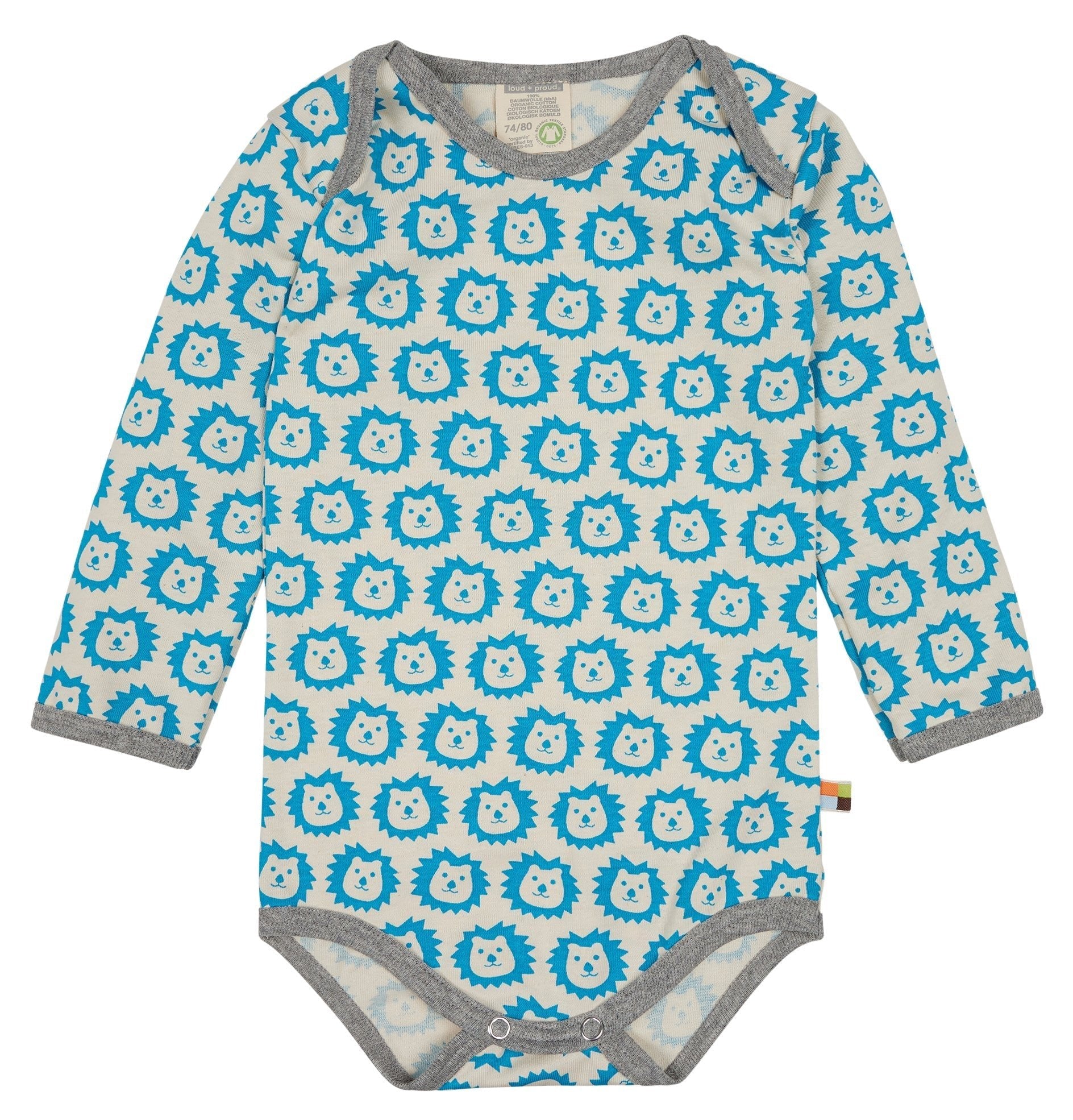 loud-proud-classics-body-langarm-baby-body-aqua-62-68-bio image 1