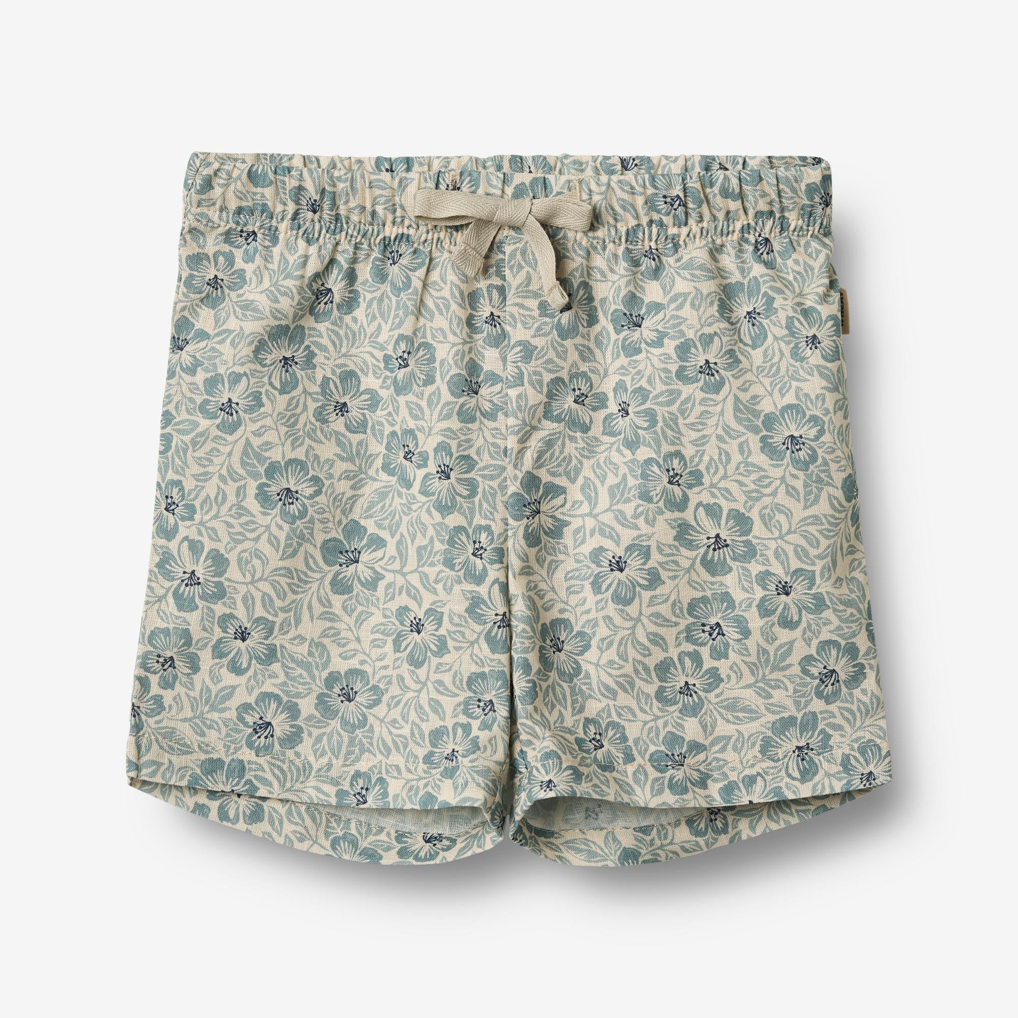 wheat-shorts-max-aqua-hawaii-flowers-baby-shorts-bio image 1