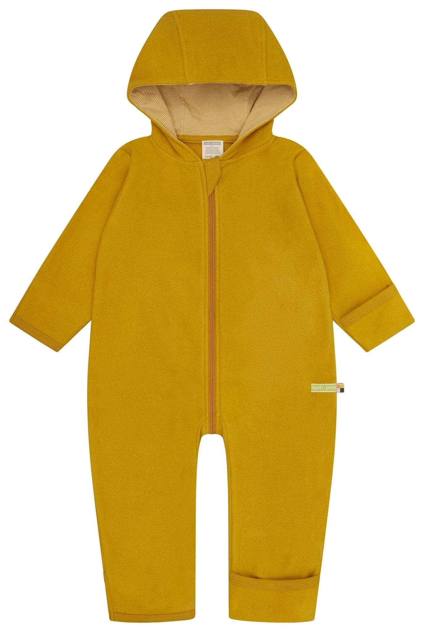 loud-proud-classics-overall-baumwoll-fleece-curry-74-80-kapuze image 1