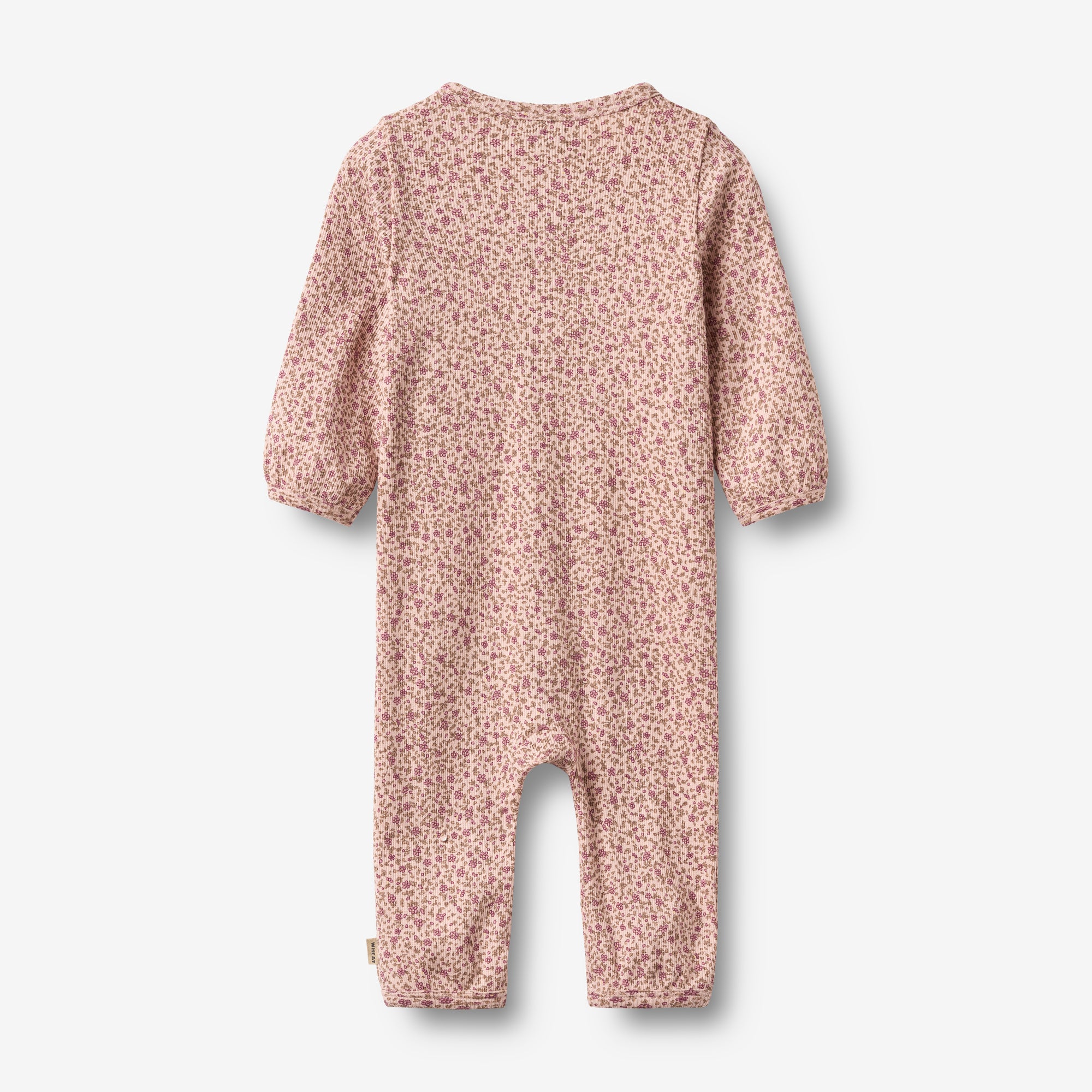 wheat-felizia-strampler-dime-rose-small-flowers-bio-langarm-baby image 2