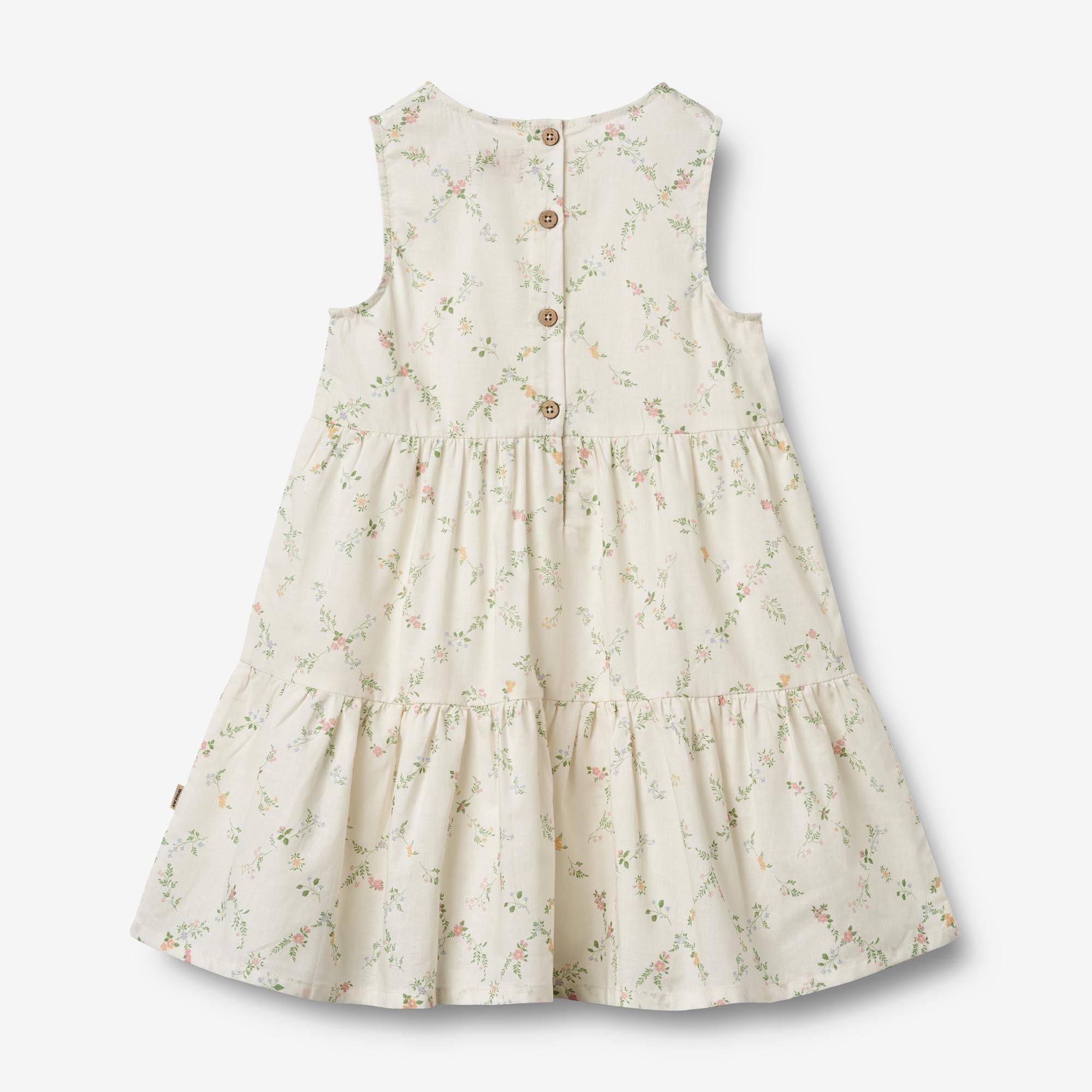 wheat-luise-dress-ivory-checked-flowers-m-dchen-kleid-bio-baumwolle image 3