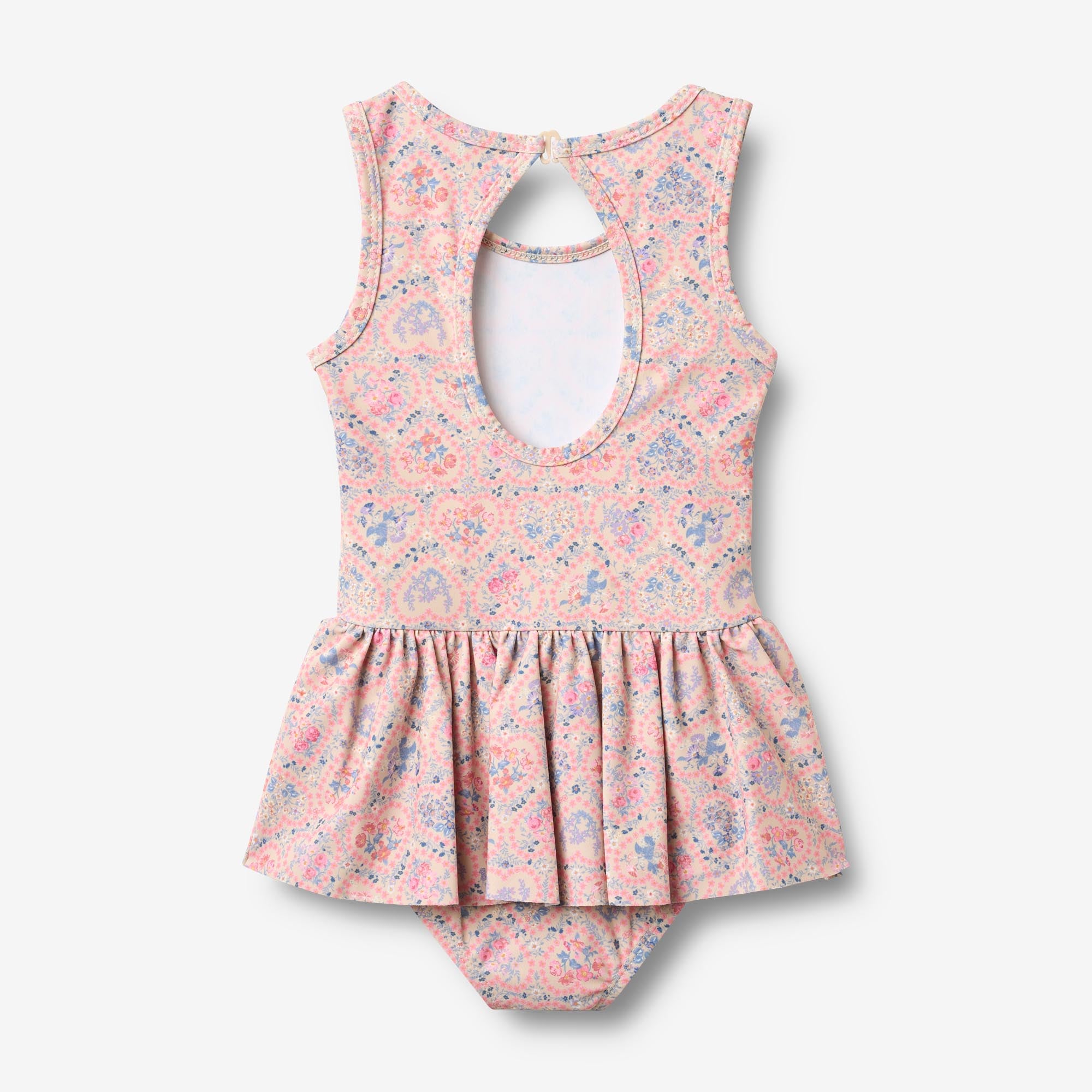 wheat-erna-swimsuit-m-dchen-badeanzug-pink-heart-flowers-uv-schutz image 2