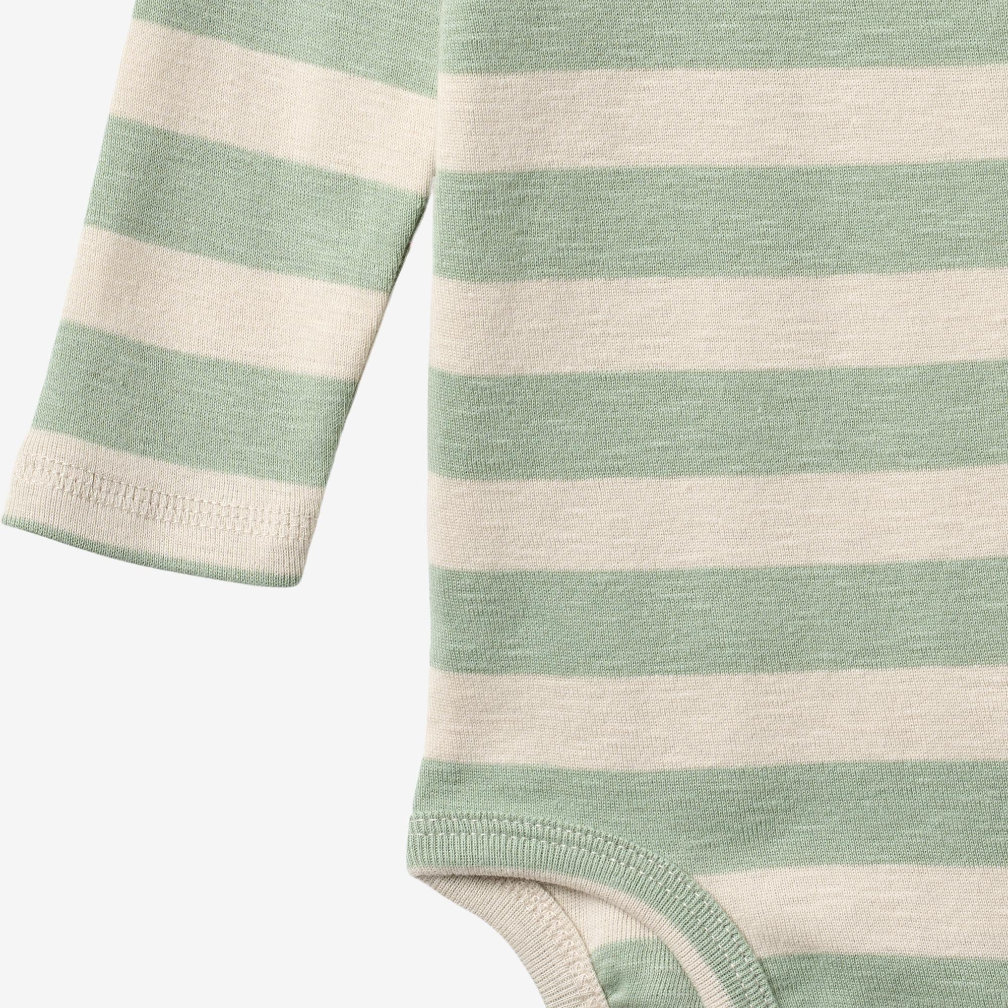 wheat-freddie-body-langarm-baby-mint-stripe-bio image 3