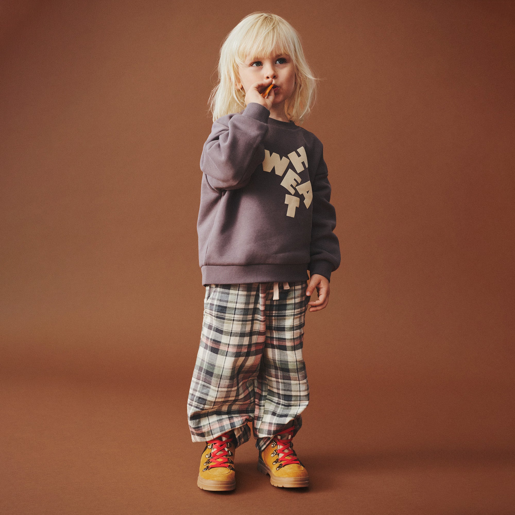 wheat-lennon-sweatshirt-kinder-purple-stone-bio-baumwolle image 2