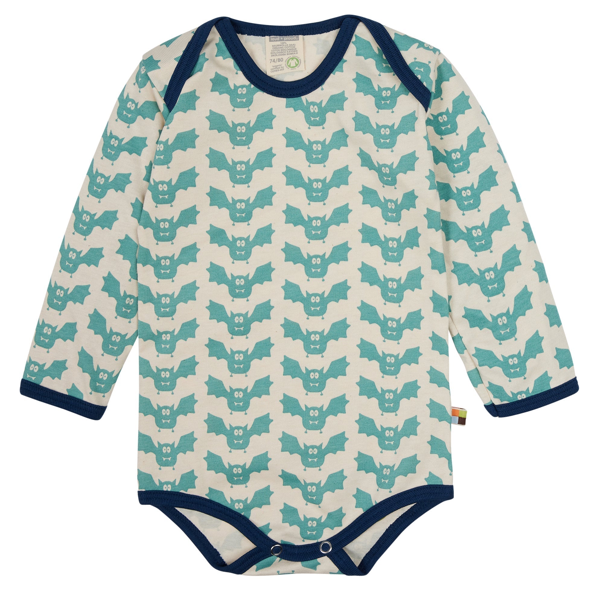 loud-proud-classics-body-langarm-baby-body-aqua-62-68-bio image 3