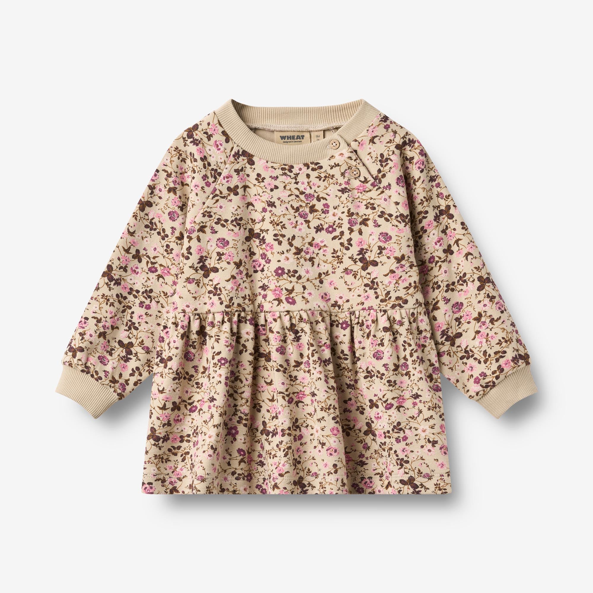 wheat-dorthea-kleid-langarm-soft-sand-jerseykleid-bio-baumwolle image 1