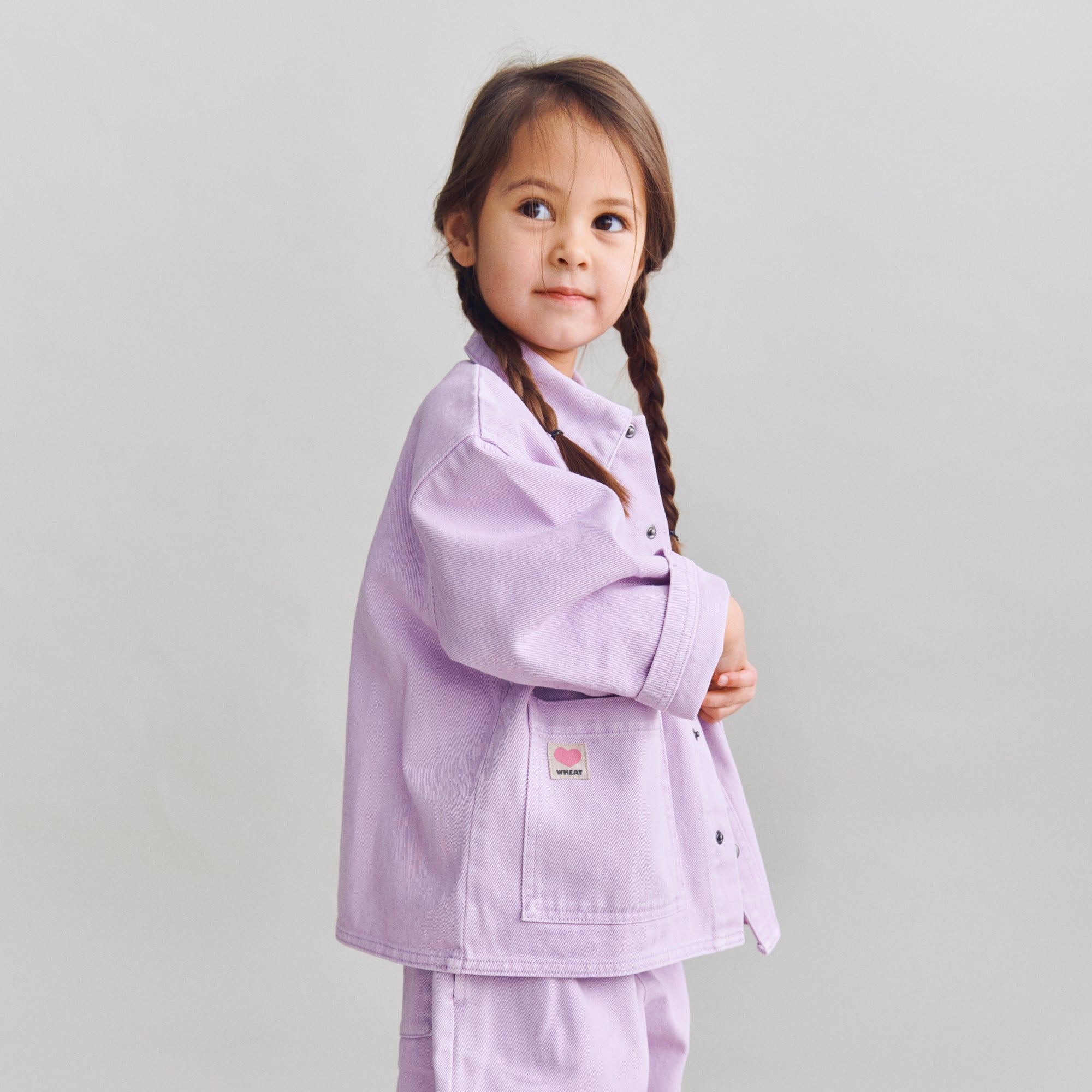 wheat-overshirt-cole-kinderhemd-lavender-glow-bio-baumwolle image 4
