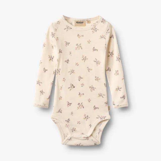 wheat-wool-body-l-s-lucca-merino-babybody-eggshell-flowers image 1