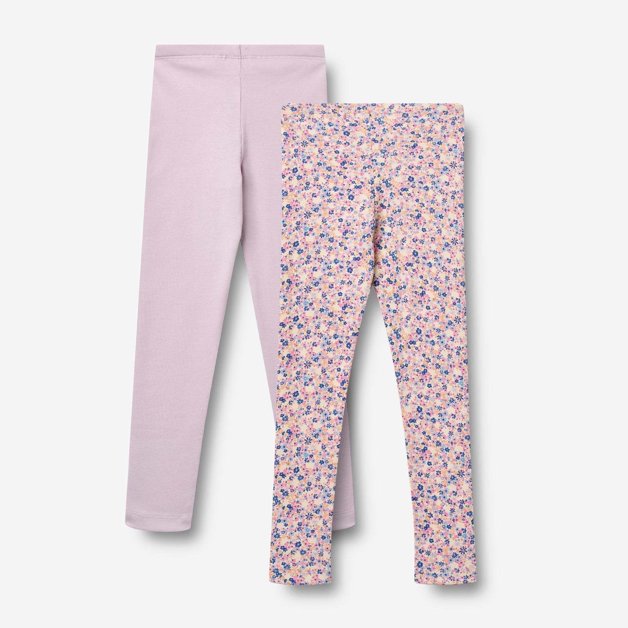 wheat-jules-legging-2er-pink-blue-flowers-bio image 2