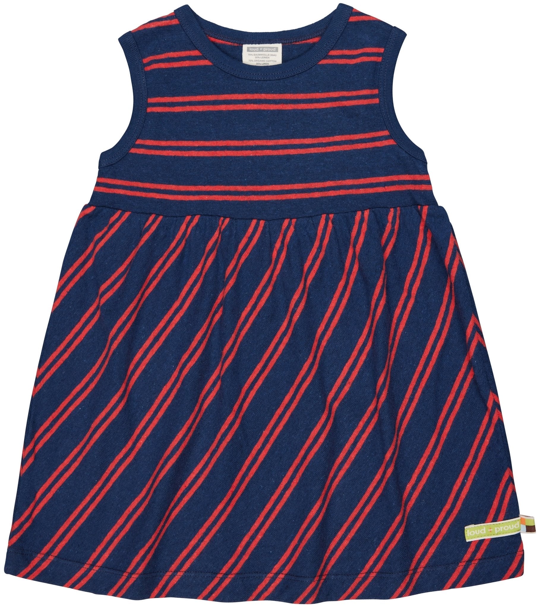 loud-proud-classics-kleid-streifen-leinen-chili-rmellos image 7