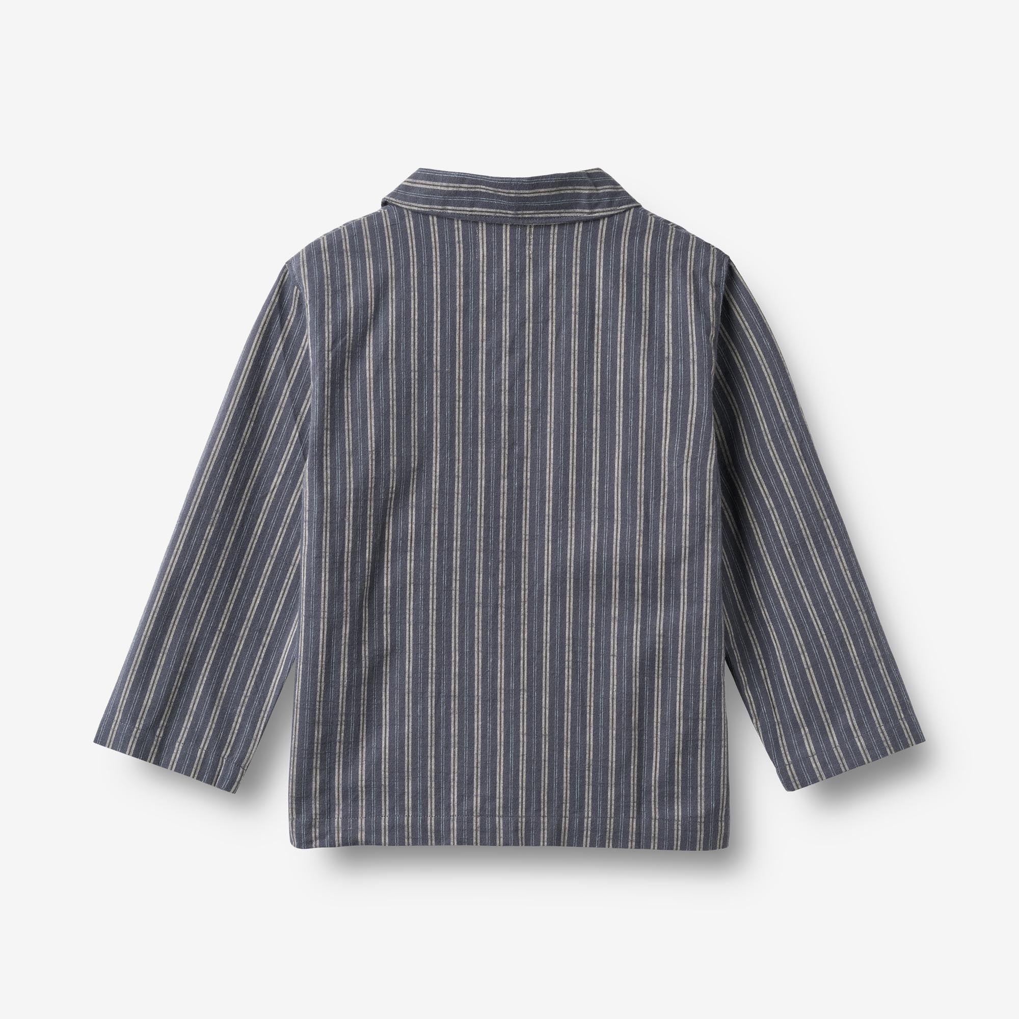 wheat-madison-pyjama-kinder-blue-holiday-stripe-bio image 6
