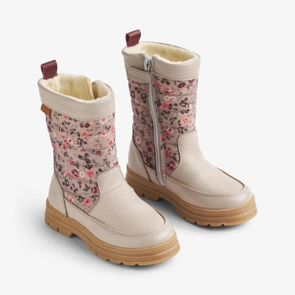 wheat-koa-tex-winterstiefel-grey-moon-flowers-wollfutter image 1
