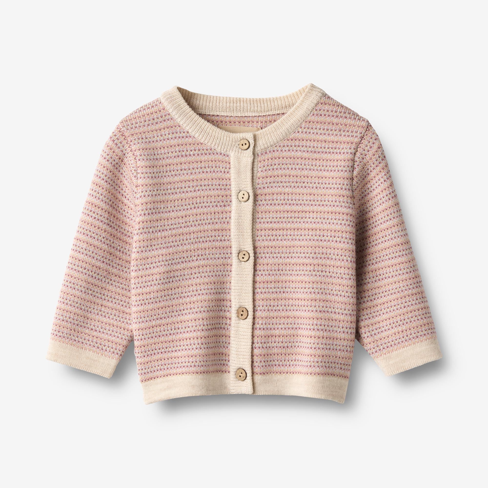 wheat-nico-strickjacke-rose-merinowolle-cardigan image 1