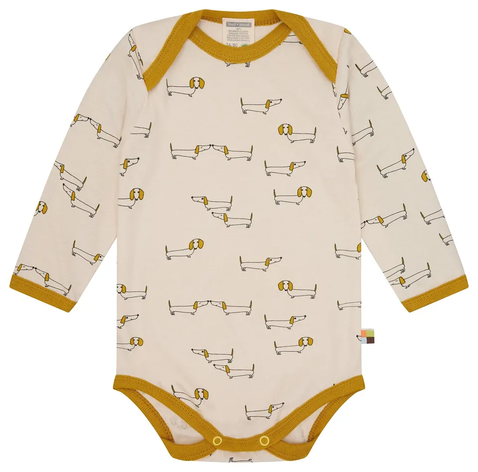 loud-proud-classics-body-langarm-curry-babybody-bio-baumwolle image 1