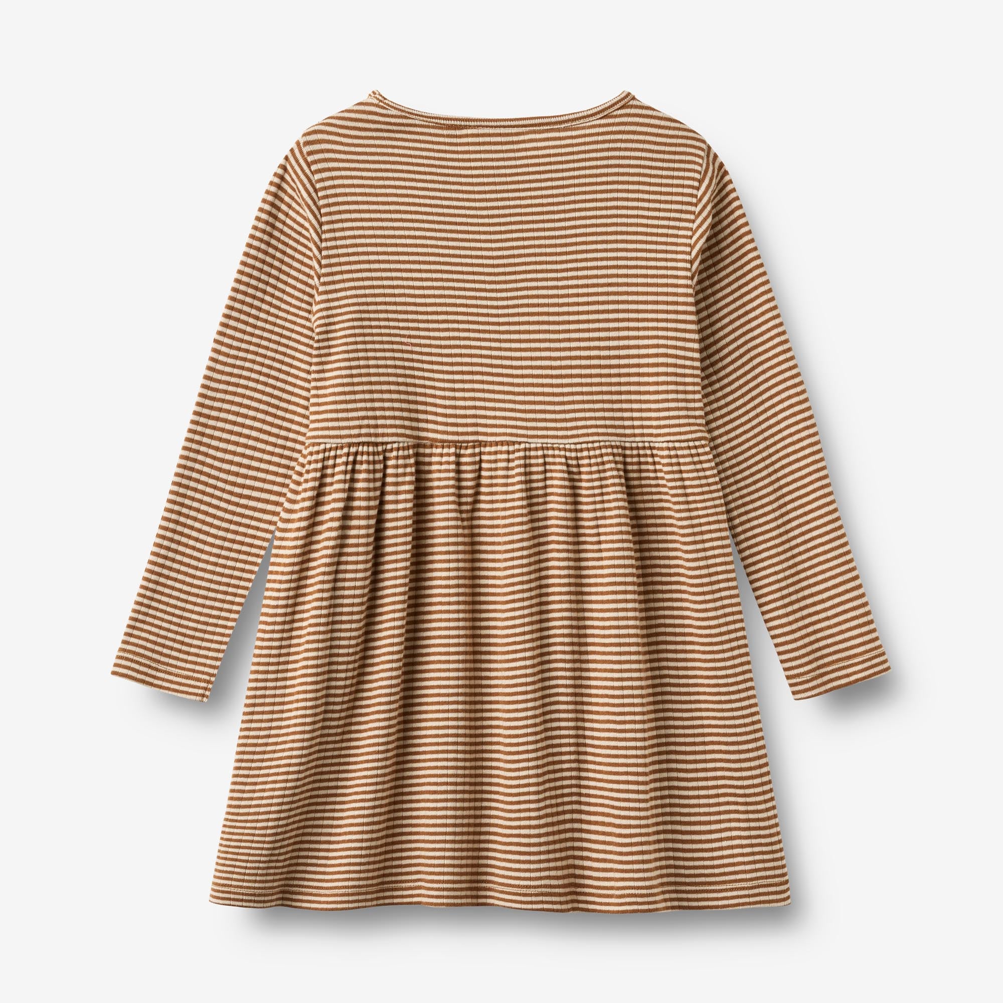 wheat-sessa-jerseykleid-warm-hazel-stripe-bio-baumwolle image 2