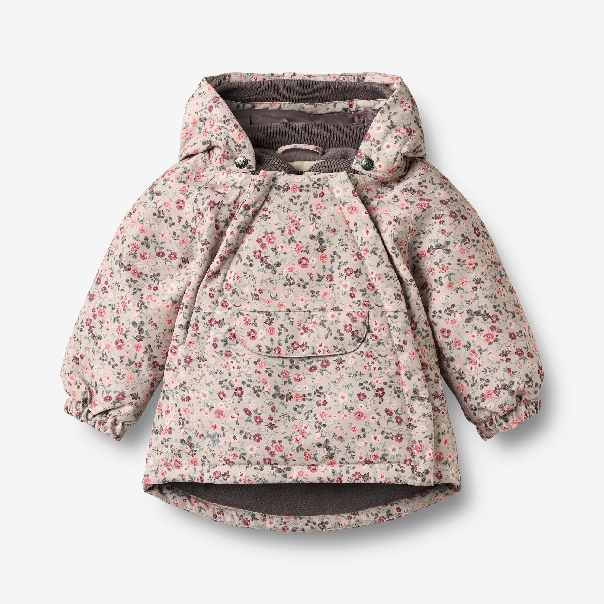wheat-sascha-jacke-baby-grey-moon-flowers-wasserdicht image 1