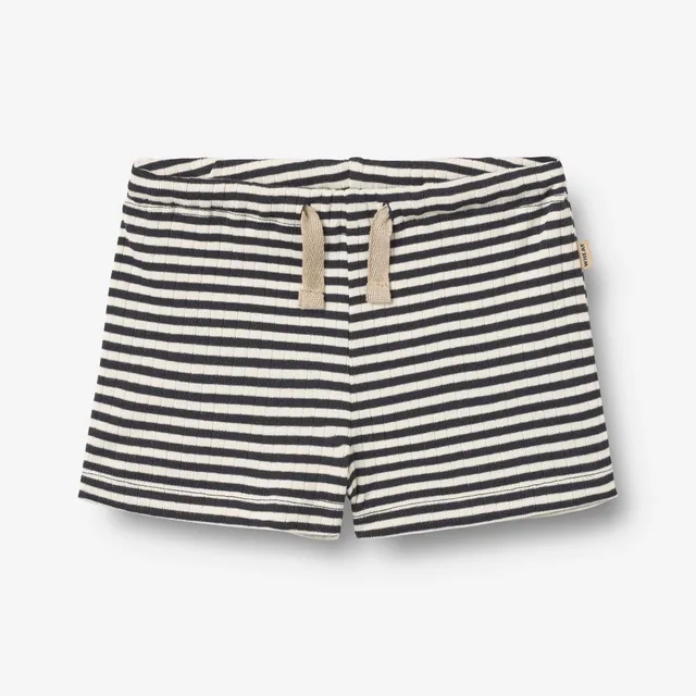 wheat-vic-jersey-shorts-navy-rib-stripe-bio-baumwolle image 1