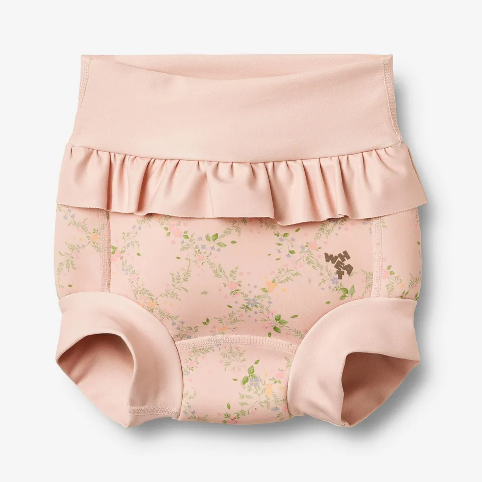 wheat-rita-neopren-schwimmhose-powder-checked-flowers image 1