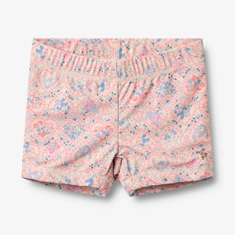 wheat-niki-pink-heart-flowers-badeshorts-uv-schutz image 1
