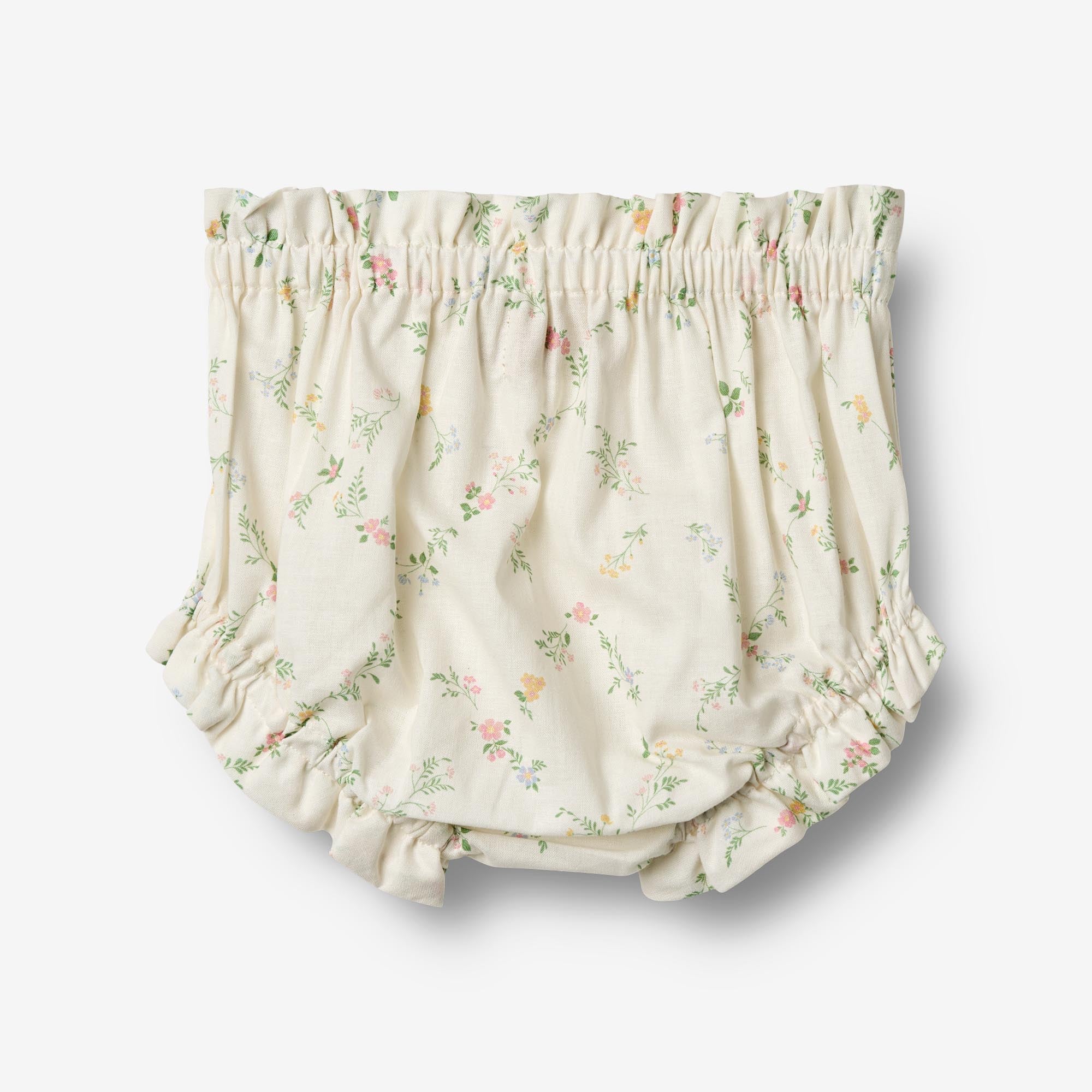 wheat-silla-bloomers-windelhose-ivory-checked-flowers-bio-baumwolle image 3
