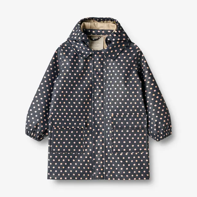 wheat-finley-regenjacke-ink-dots-kinder-regenmantel-wasserdicht image 1