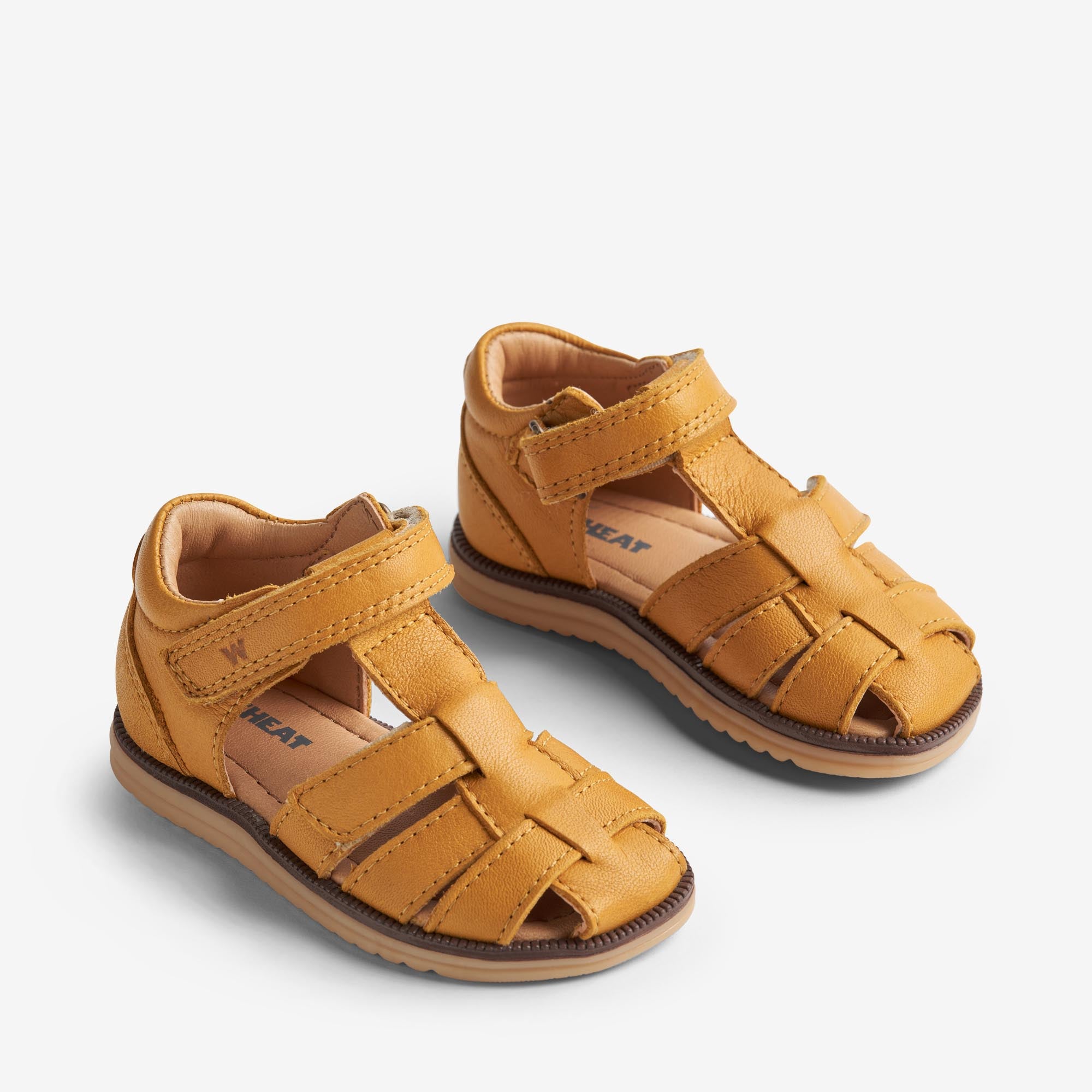 wheat-sky-sandalen-ocher-leder-lauflernschuhe-klett image 1