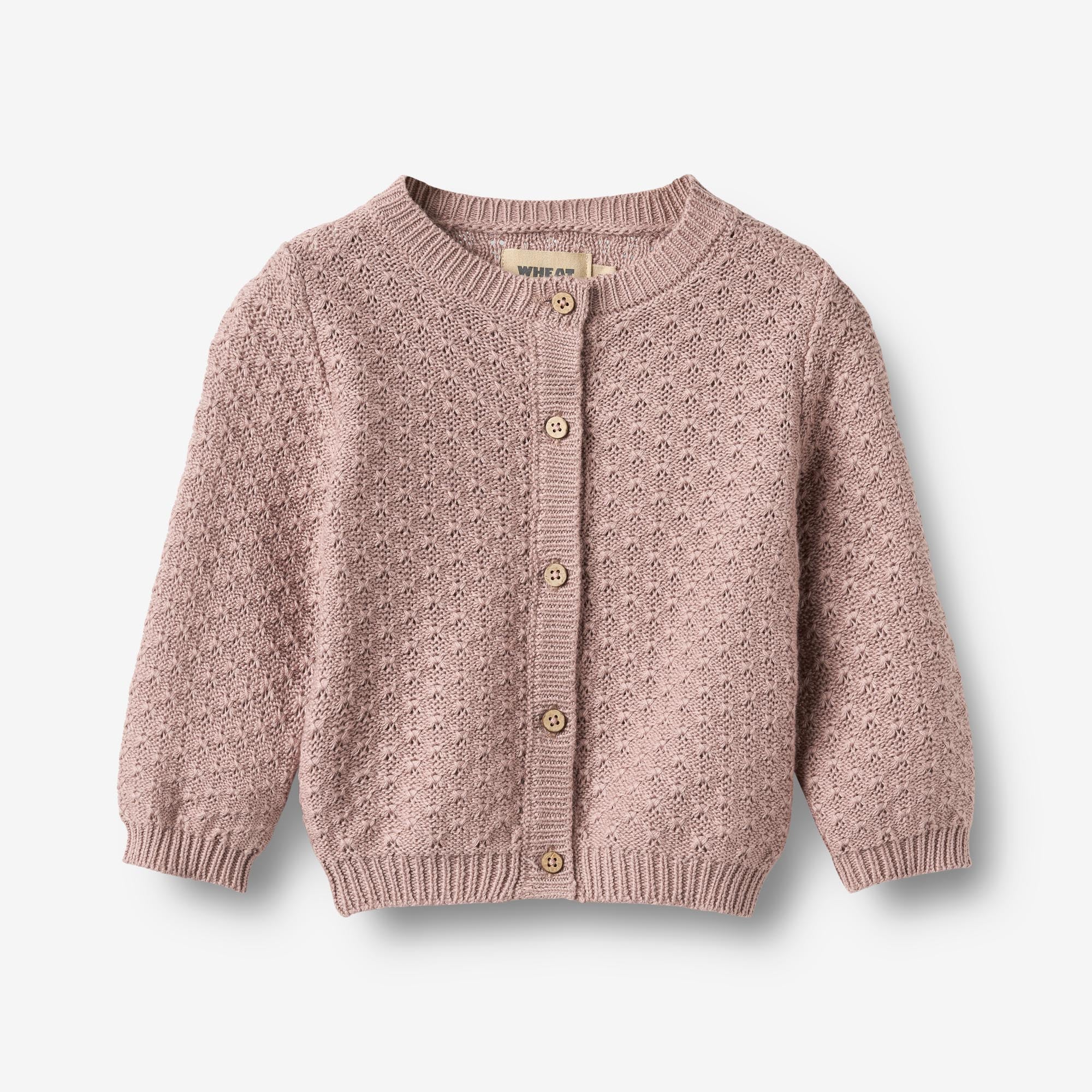 wheat-magnella-baby-strickjacke-dry-rose-bio-baumwolle image 1