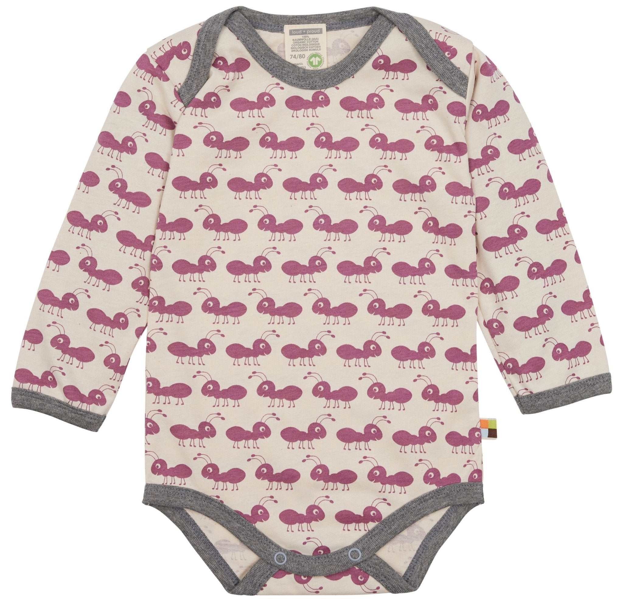 loud-proud-classics-body-langarm-ameisen-grape-bio-baumwolle image 1