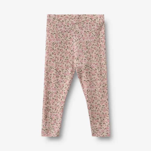 wheat-wool-leggings-agi-babylegging-pale-lilac-flowers-merino image 1