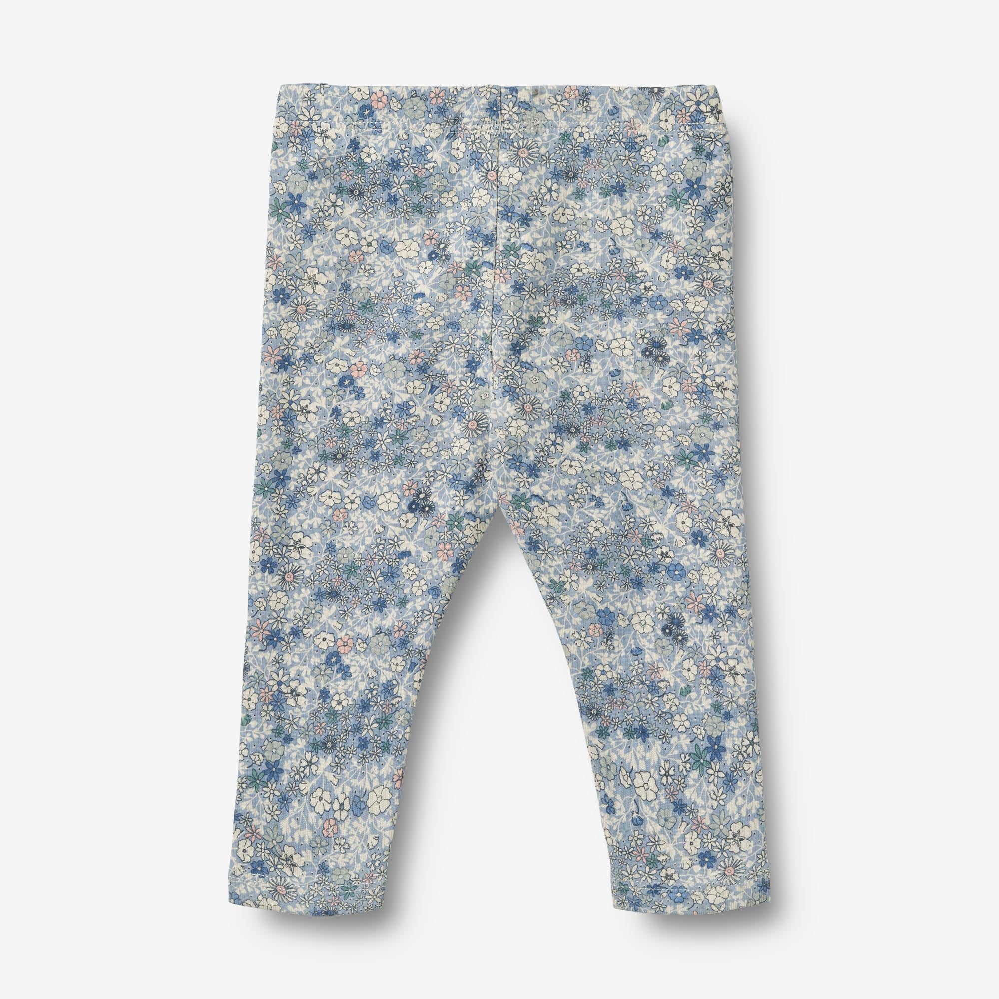 wheat-jules-jersey-leggings-baby-blue-summer-flowers-bio image 2