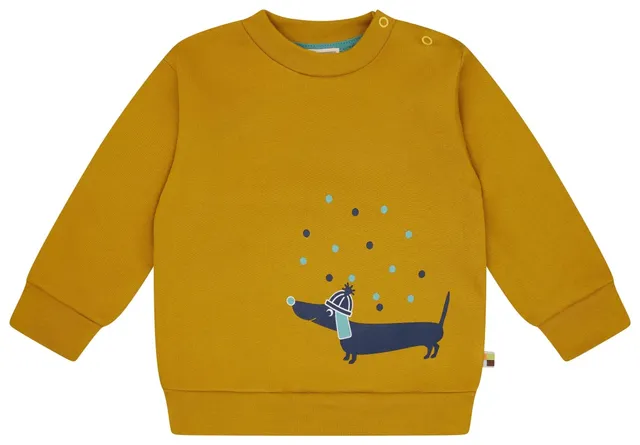 loud-proud-classics-sweatshirt-dackel-curry-bio-baumwolle image 1
