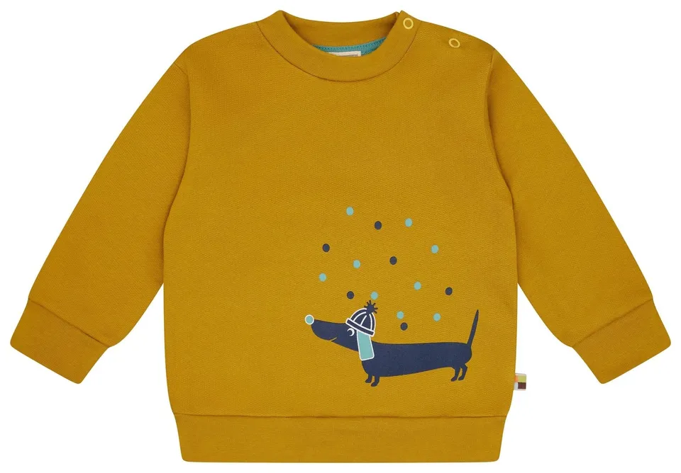 loud-proud-classics-sweatshirt-dackel-curry-bio-baumwolle image 1