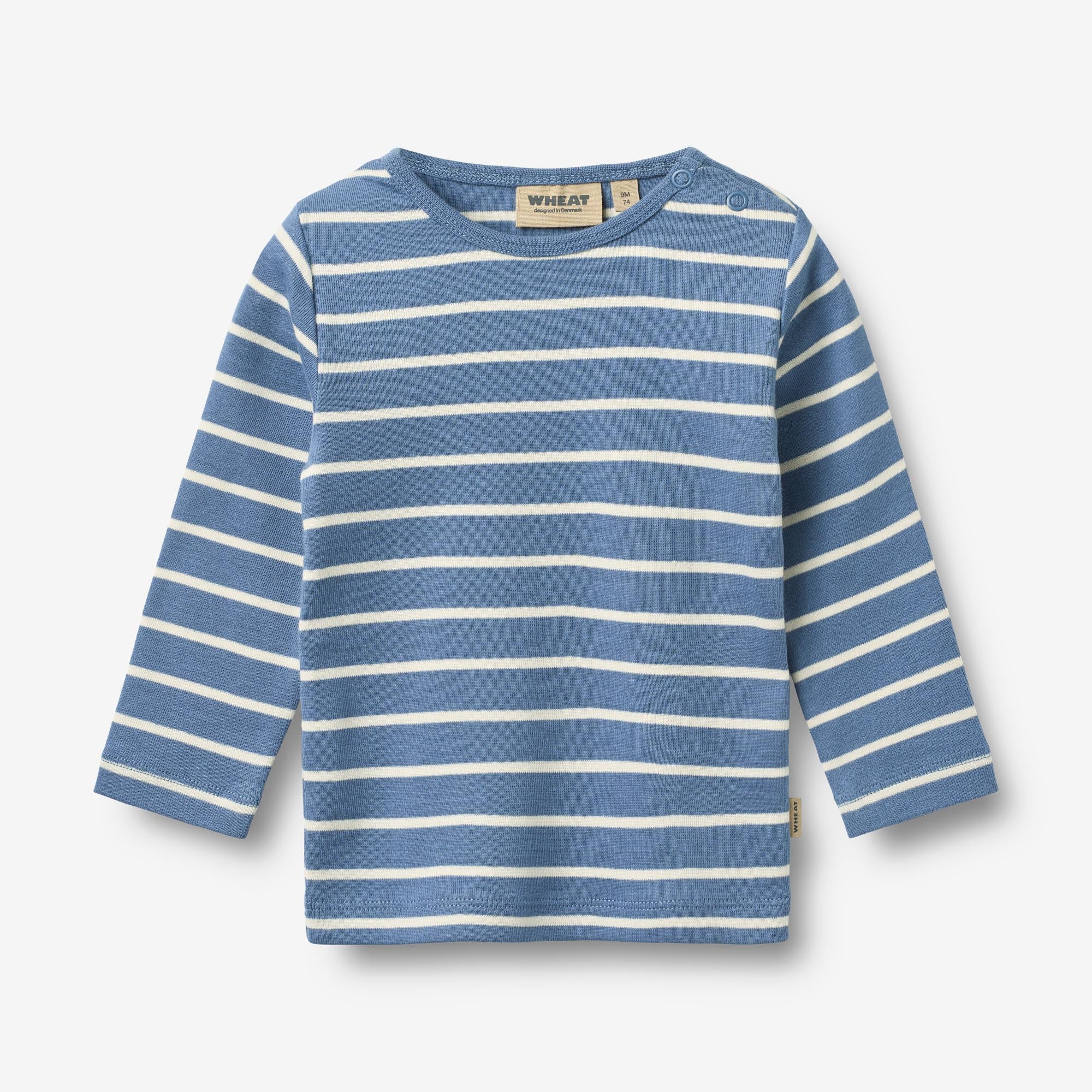 wheat-clothing-stig-langarmshirt-blue-stripe-baby-bio image 1