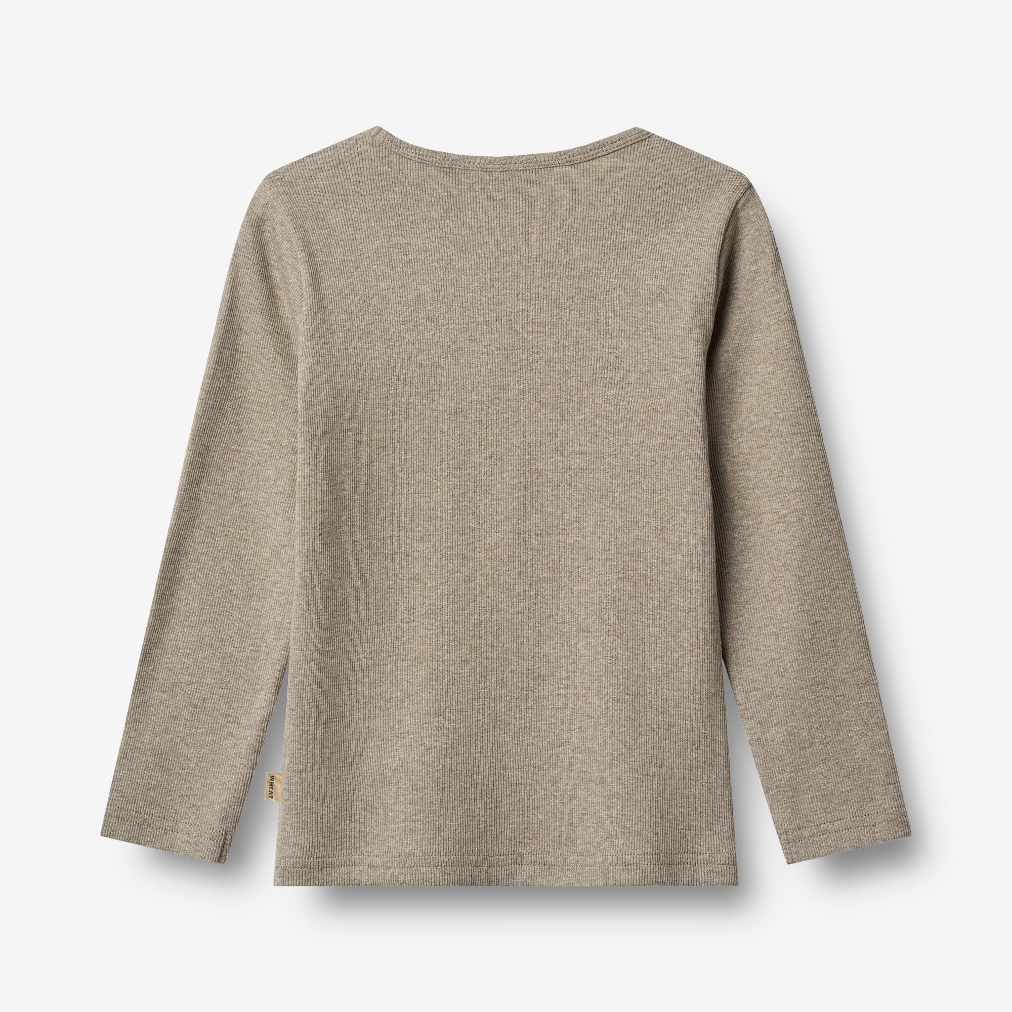 wheat-stig-rib-t-shirt-langarmshirt-gravel-melange-bio image 2