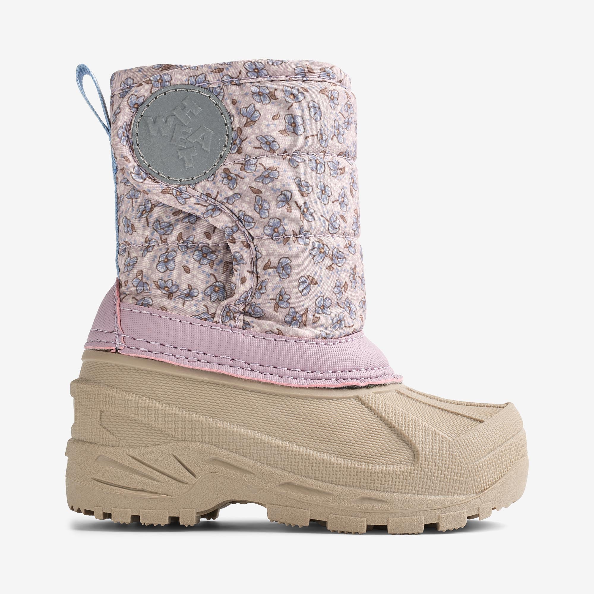 wheat-winty-winterstiefel-lilac-blue-flowers-wollfutter-24-35 image 3