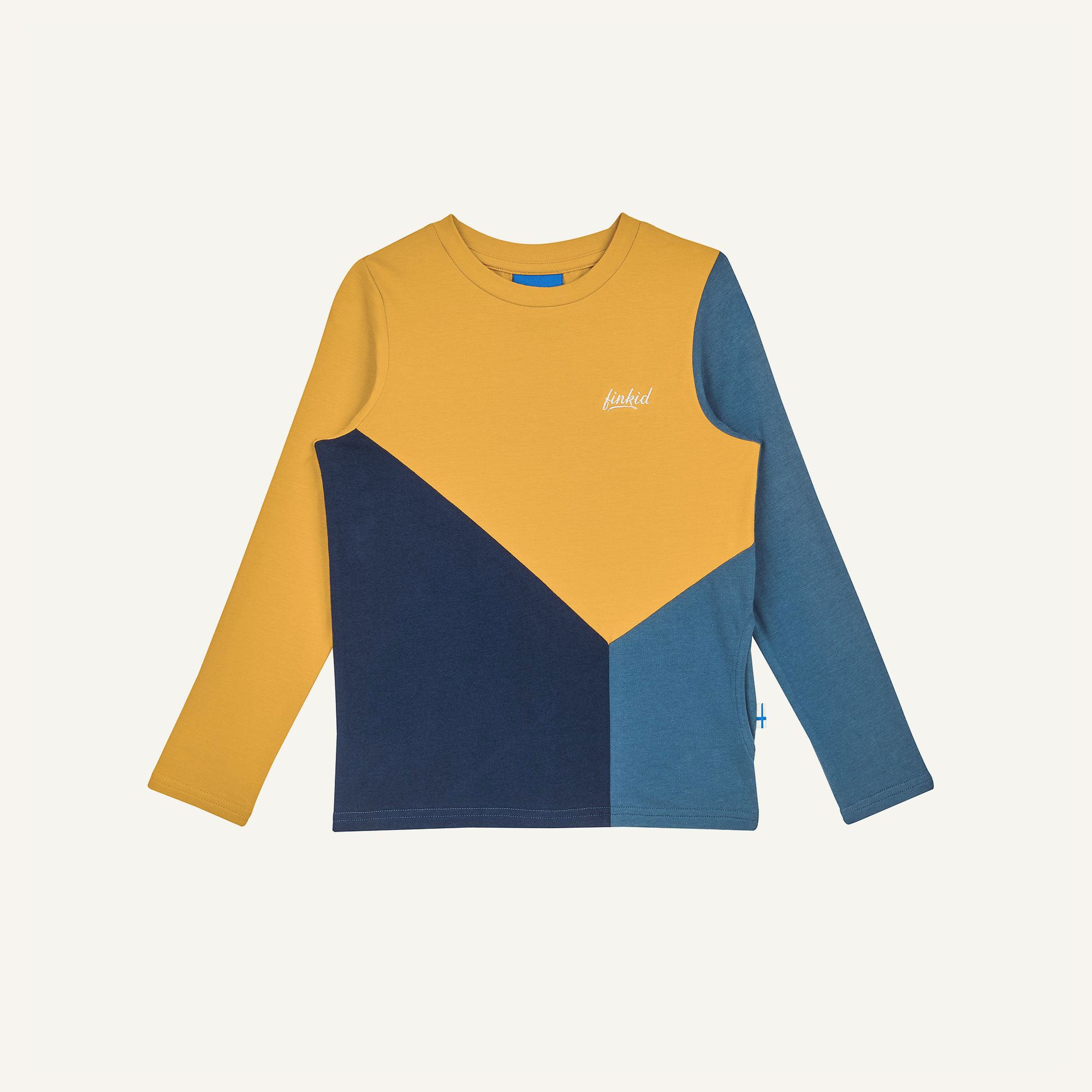finkid-husky-rannikko-longsleeve-chili-golden-yellow-lsf-30 image 2
